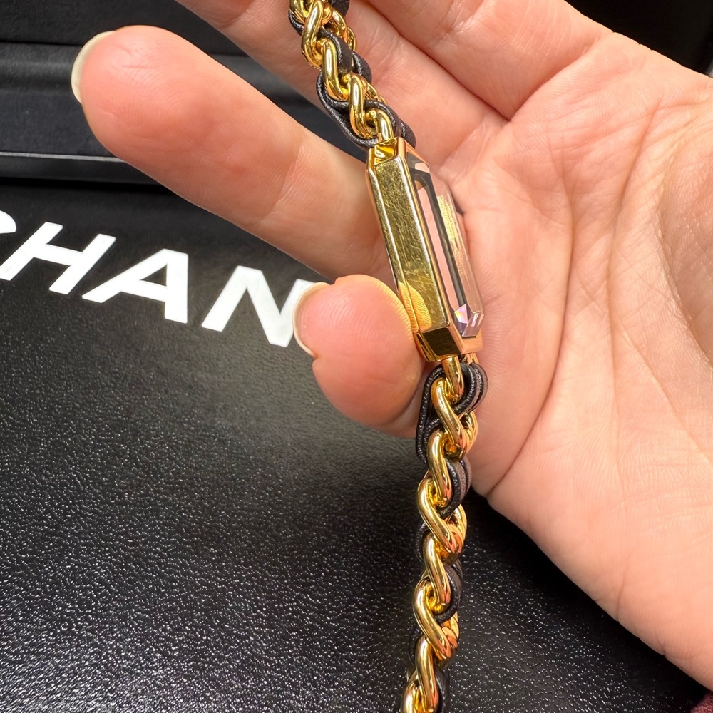 Authentic CHANEL Premiere watch gold black size L - Picture 5 of 14
